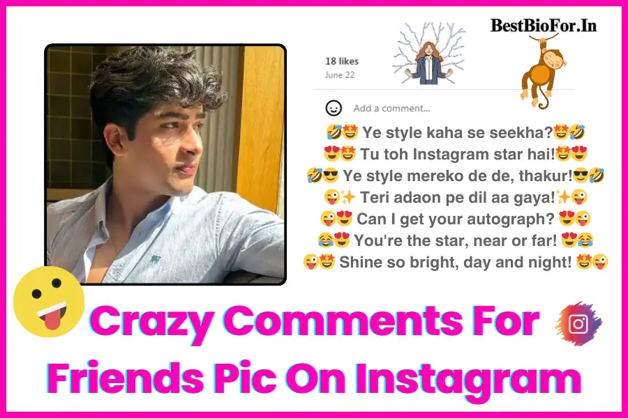 Comments For Friends Pic On Instagram