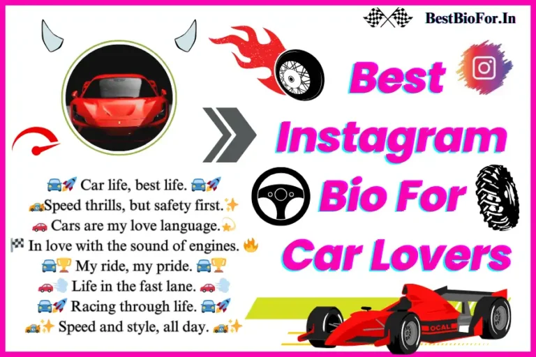 Instagram Bio for car lovers